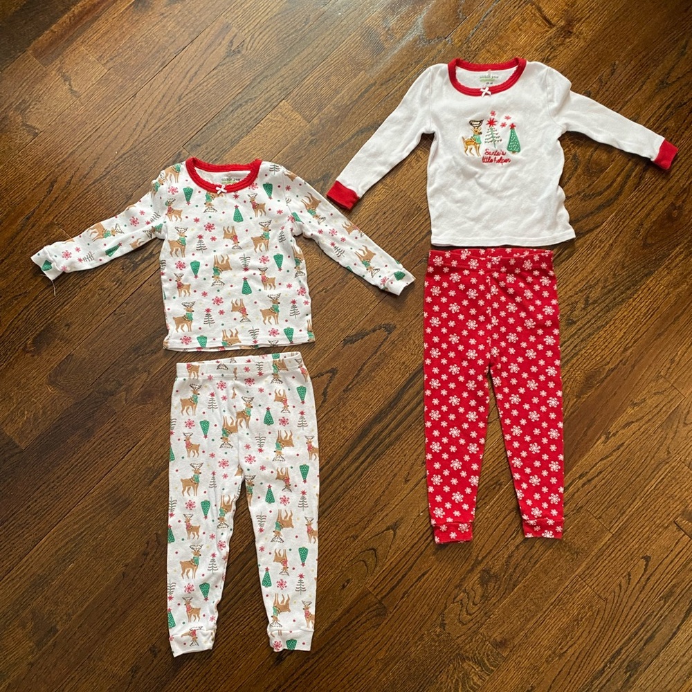baby/toddler 24m cotton pajama sets long sleeve gender neutral Chick Pea Kids